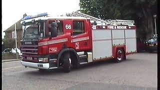 Bedfordshire Fire amp Rescue Service Luton RP52reg Scania Turnout July 2003 [upl. by Akerley]