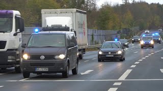 AMOKALARM Kolonne aus zivilen Einsatzfahrzeugen und Funkstreifenwagen Polizei WolfsburgGifhorn [upl. by Enyawd]