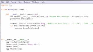 wxPython Programming Tutorial  6  List for Input [upl. by Lig]