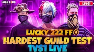 LUCKY 222 FF IS LIVE GUILD TAEST 2 VS 2 UNLIMTED COSTOM FREE FIRE TELUGU PLAYERS ROAD TO 7k sub [upl. by Acirretahs]