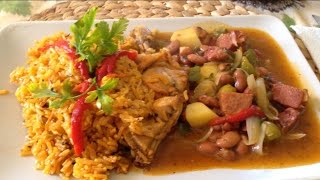 Arroz Junto Con Pollo amp Habichuelas Rosadas Al Estilo Boricua [upl. by Bernardina]