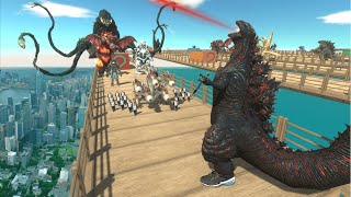 Shin Godzilla Death Run Rescue Dinosaurs From Biollante  Animal Revolt Battle Simulator [upl. by Airamalegna106]