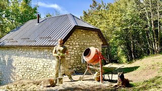 OFFGRID Stone Cabin in the Mountains I Started Working on the Interior Ep05 [upl. by Gross]