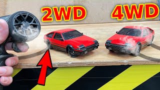 2WD vs 4WD mini RC Drift Cars [upl. by Morna334]