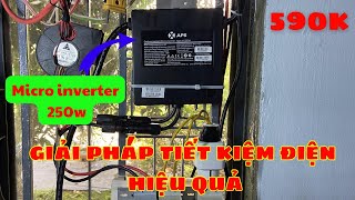 Biến Tần Hòa Lưới Mini APS 250W  Giải pháp tiết kiệm tiền điện hiệu quả NguyenTrung Review [upl. by Nirad893]