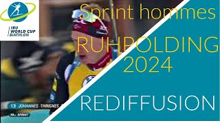 BIATHLON 2024 SPRINT HOMMES RUHPOLDING 2024 [upl. by Retsim256]