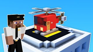 How To Build a Helicopter and Helipad  How To Build a City In Minecraft [upl. by Boiney]