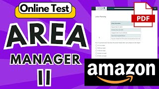 Amazon Area Manager 2 Interview Questions And Answers  Area Manager 2 Online Test 2024 [upl. by Herodias834]