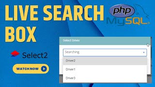 How to build live search box using PHP MySQL and AJAX  Select2 Live Search with CodeIgniter [upl. by Akenahs]