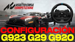 La MEJOR Configuración Logitech G923  G29  G920 para Assetto Corsa Competizione [upl. by Gradey]