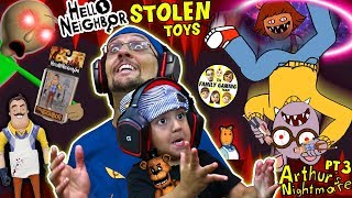 HELLO NEIGHBOR TOYS stolen by Crazy Cartoon Escape His House  Get Them Back FGTEEV Challenge [upl. by Noyek570]