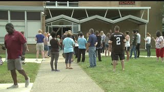 Students held in school as tornado sirens go off [upl. by Nalyac]