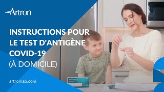 Instructions pour le test dantigène COVID19 à domicile  Artron Laboratories [upl. by Aniarrol]