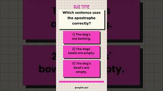 quotEnglish Punctuation Quiz Apostrophesquot [upl. by Graner]