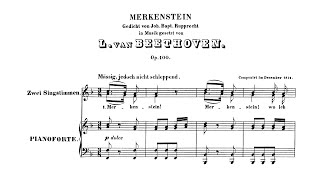 Beethoven Merkenstein Op 100 with Score [upl. by Nayb]