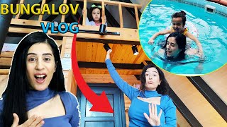 Sapanca Bungalov Tatili 24 Saat Bungalov Vlog Havuzda Yarış Esra Oyunda [upl. by Robma]