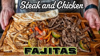 Steak And Chicken Fajitas [upl. by Dnomrej]