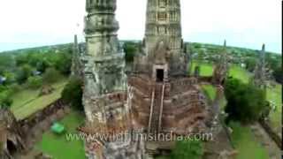 Ayutthaya temples aerial footage Thailand [upl. by Scarlett360]