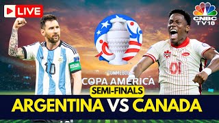 🔴Argentina vs Canada LIVE Score  Copa America 2024 Semifinals LIVE  Messi  ARG v CAN Match  N18G [upl. by Dnalevelc61]