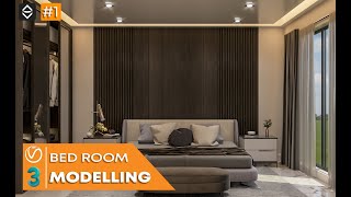 3Ds Max Bedroom Modelling Tutorial  3Ds Max  Vray Bedroom Modelling and Texturing Tutorial  1 [upl. by Osher]