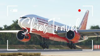 BEAUTIFUL Aircraft Landing Air India Boeing 777 Landing at Barcelona Airport [upl. by Peter]