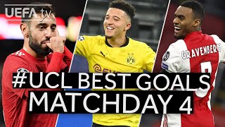 FERNANDES SANCHO GRAVENBERCH UCL BEST GOALS Matchday 4 [upl. by Karas]