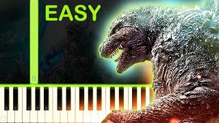 GODZILLA MINUS ONE THEME  EASY Piano Tutorial [upl. by Munafo]