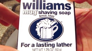 Williams Mug Shaving Soap  Lather Review [upl. by Pearl]