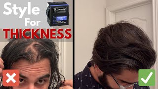 How to Style THINNING Hair  MENS THICKENING HAIRSTYLE [upl. by Cristoforo]