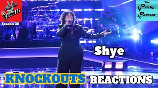 NBCs The Voice Season 26 Knockouts REACTIONS Shye [upl. by Sirromal]