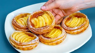 With an apple and puff pastry you may prepare the perfect dessert in 5 min Daily recipe [upl. by Iderf]