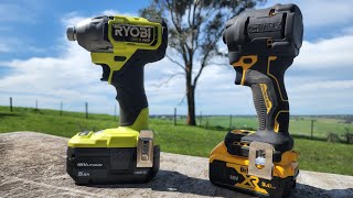 DeWalt DCF850 Vs Ryobi 4 Mode Impact Driver [upl. by Elleinahc]