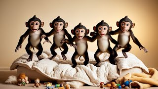 Five little monkeys jumping on the bed [upl. by Mahmud]