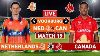 ICC Cricket World Cup League 2 Live Netherlands v Canada Live  NED vs CAN Live Scores amp Commentary [upl. by Filmer]