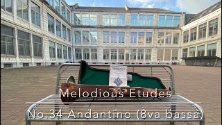 No34 Andantino from Melodious Etudes for Contrabass Trombone 8va bassa [upl. by Emmerie]