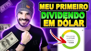 RECEBI MEU PRIMEIRO DIVIDENDO EM DÓLAR 💲💵 dividendos [upl. by Anippesuig236]