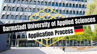 Darmstadt University of Applied Sciences Complete Application Process  Masters Germany 2022 [upl. by Coppola]