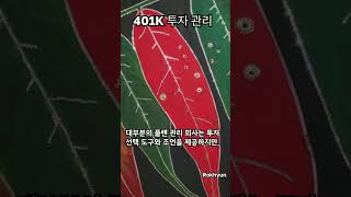 미국 직장 은퇴 플랜 401K 401k 은퇴자금 은퇴플랜 미국 [upl. by Muriel]