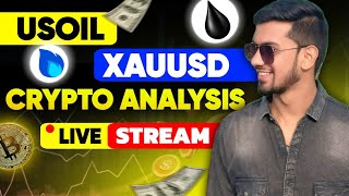 CRYPTO USOIL XAUUSD LIVE TRADING  24 oct  Bitcoin Live Scalping [upl. by Yvon888]