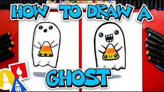 How To Draw A Ghost Holding A Candy Corn [upl. by Irret]