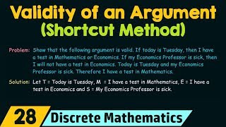 Checking The Validity of An Argument Shortcut Method [upl. by Ynamrej]