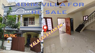 sold 😍💥4bhk Villa For resale Valasaravakkam chennai city limit💥Home tour 🎉Koyambedu near house💥🎉 [upl. by Attenyt]