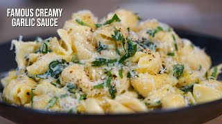 15 minute creamy garlic pasta sauce [upl. by Stavros320]