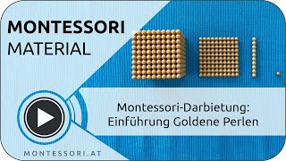 MontessoriDarbietung Einführung Goldene Perlen Österreichische MontessoriAkademie Ausbildung [upl. by Aldredge]