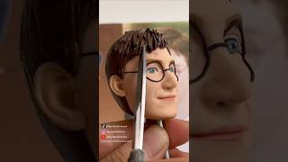 Sculpt Harry Potter Figures Hair From Polymer Clay  Wizarding World Crafts  Figure Bobblehead [upl. by Ahsilek]