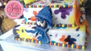 Splatoon TorteHow to make a cakeSplatoonNintendoCake by Sanny´s eSport Torten [upl. by Bishop]