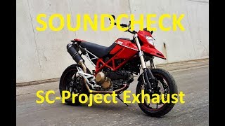 Ducati Hypermotard 1100s with SCProject exhaust  Soundcheck [upl. by Anirehc]