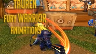 Tauren Fury Warrior  WoW Legion Alpha  Ability Animations [upl. by Wendall]