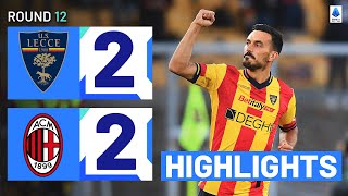 LECCEMILAN 22  HIGHLIGHTS  Lecce stage secondhalf comeback to peg back Milan  Serie A 202324 [upl. by Neela]