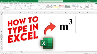 How to Write Cubic Meter m3 in Excel [upl. by Brandt]